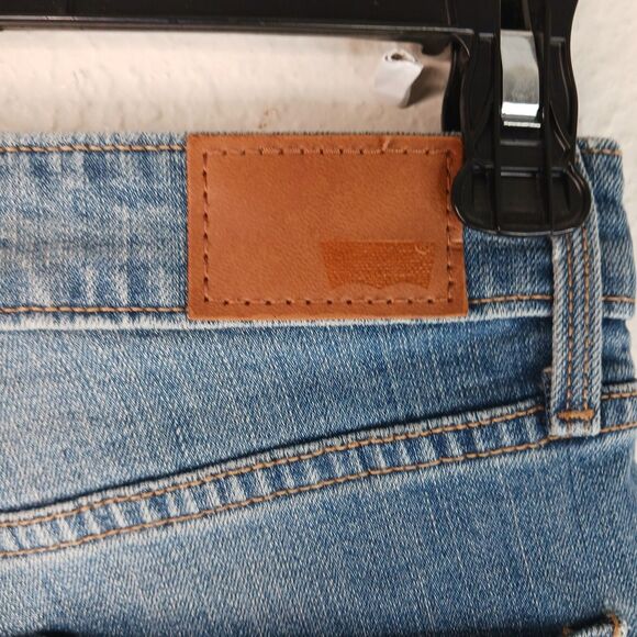 Levi's Jean's 501 27 x 30 Size 4 - 6 US Blue Zip Fly Skinny Stretch - Picture 4 of 8